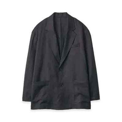 ssstein Light Linen Easy Single Breasted Jacket "Black"