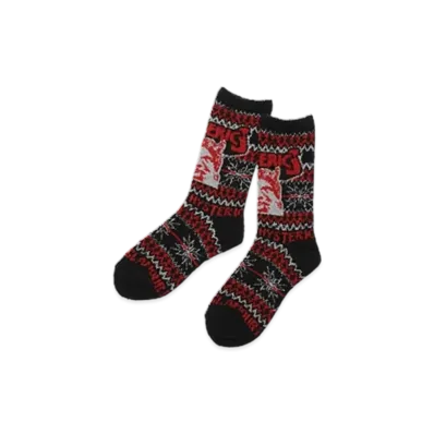 HYSTERIC GLAMOUR See No Evil Nordic Pattern Socks "Black"