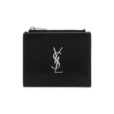 SAINT LAURENT Leather Wallet ”Black”