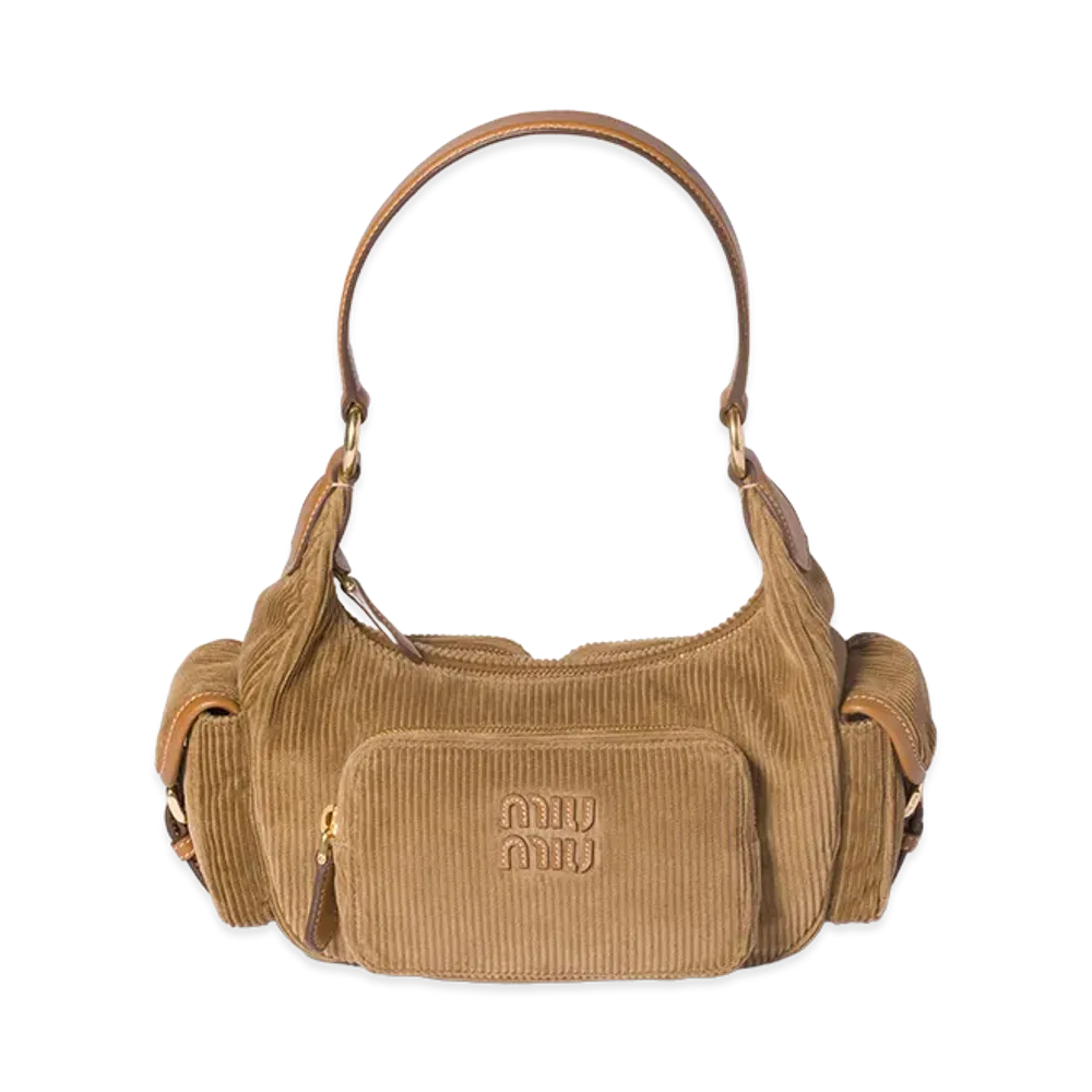 MIU MIU Corduroy Pocket Bag "Cinnamon"