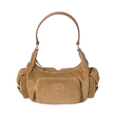 MIU MIU Corduroy Pocket Bag "Cinnamon"