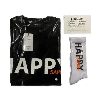 SAPEur Everyday Happy L/S Tee/Sox "Black"