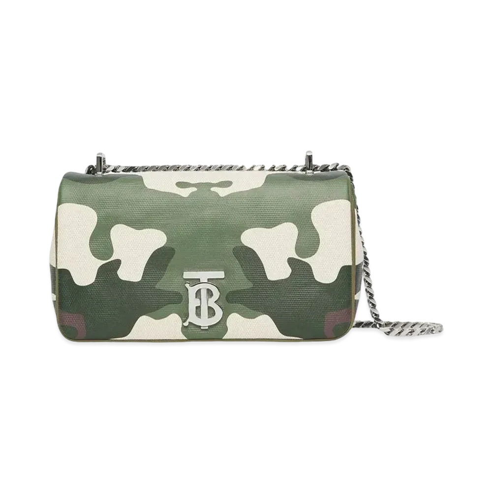 Burberry Small Camouflage Print Cotton Canvas Lola Bag "Multicolour"