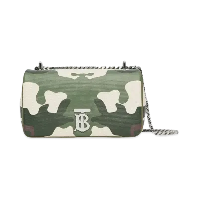Burberry Small Camouflage Print Cotton Canvas Lola Bag "Multicolour"
