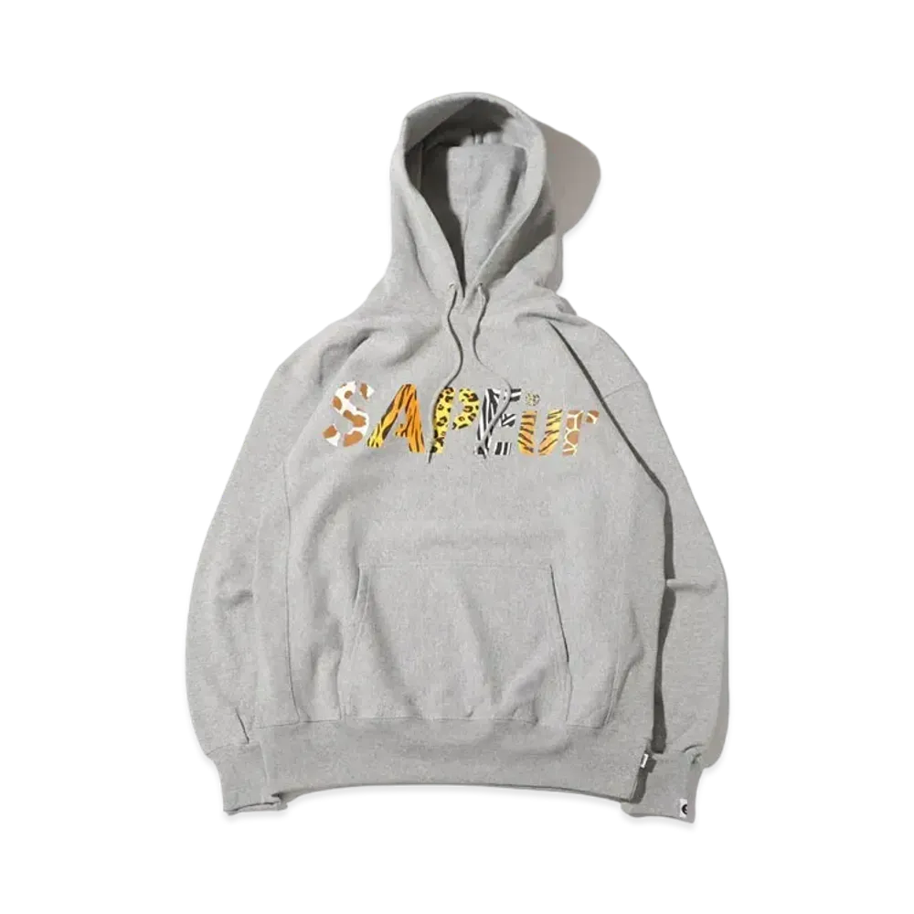 SAPEur Night Safari Logo Hoodie "Gray"