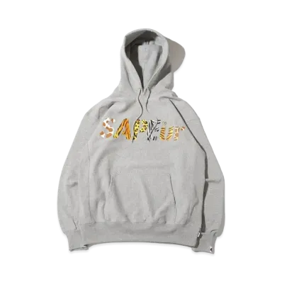 SAPEur Night Safari Logo Hoodie "Gray"