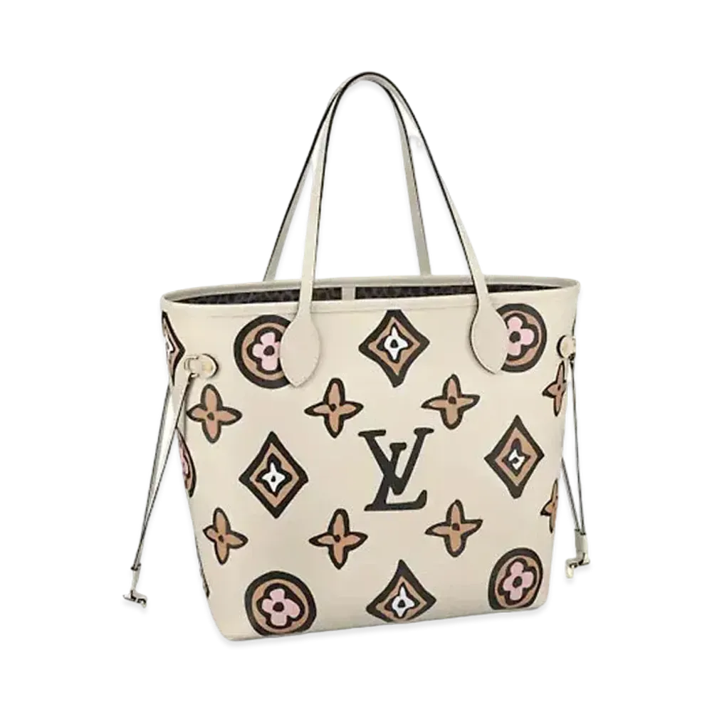 Louis Vuitton Neverfull MM Wild at Heart Monogram "Cream"