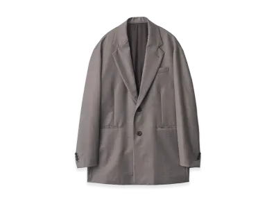 ssstein EX. Fine Wool Oversized Single Breasted Long Jacket "Greige"