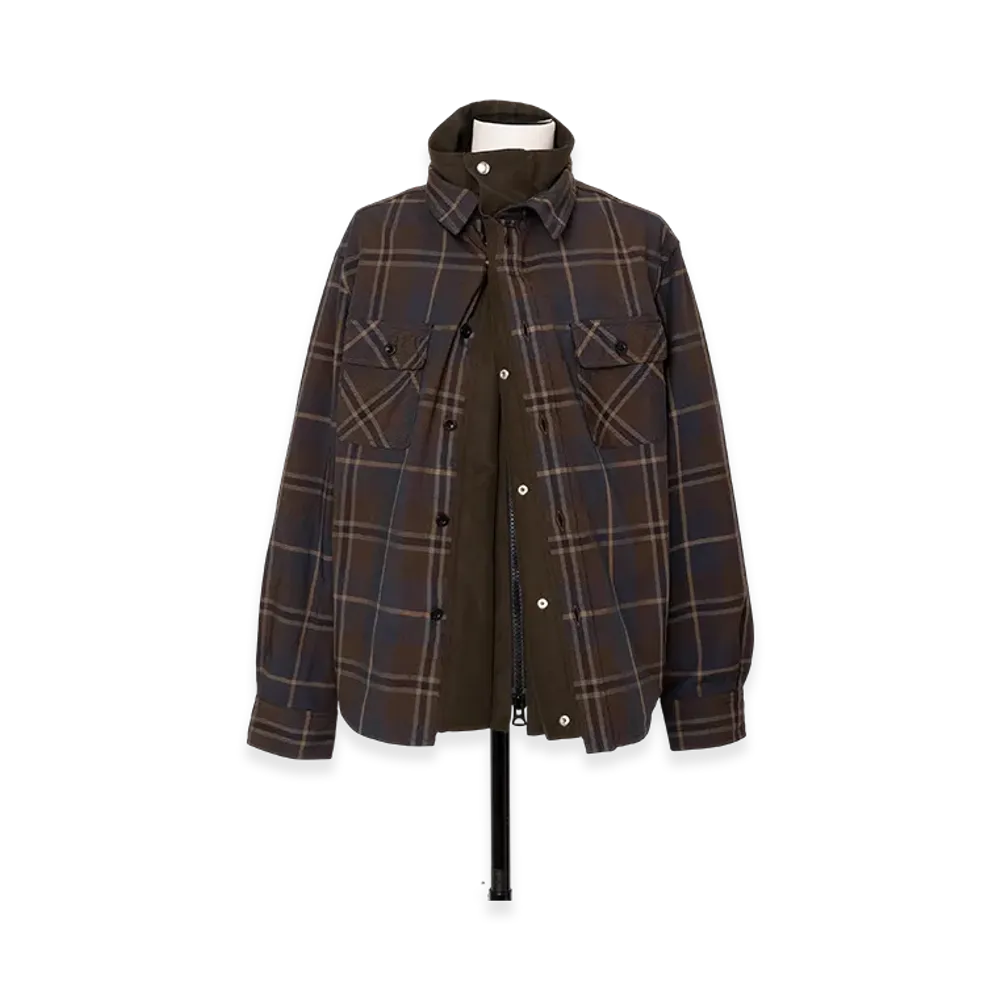 sacai Plaid Shirt "Brown/Blue"