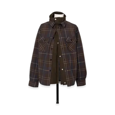sacai Plaid Shirt "Brown/Blue"