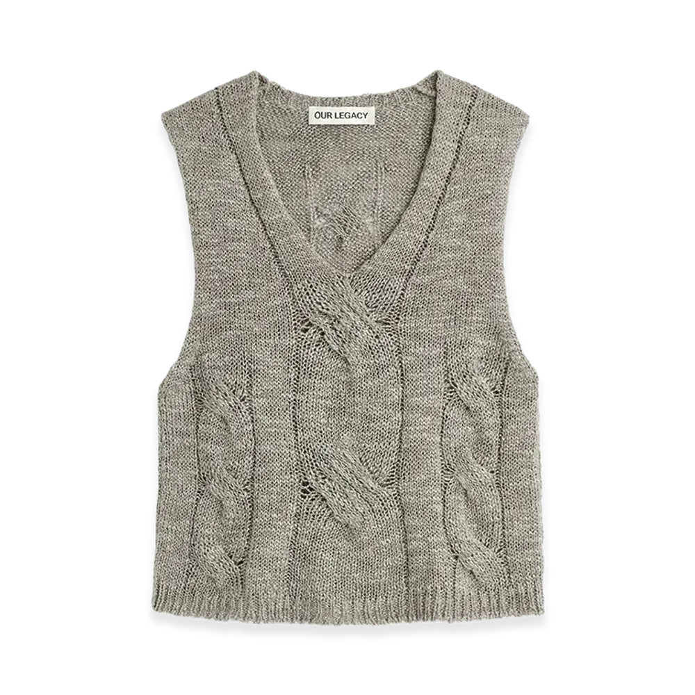 OUR LEGACY Link Vest "Tin Shifting Hemp Silk Cable"