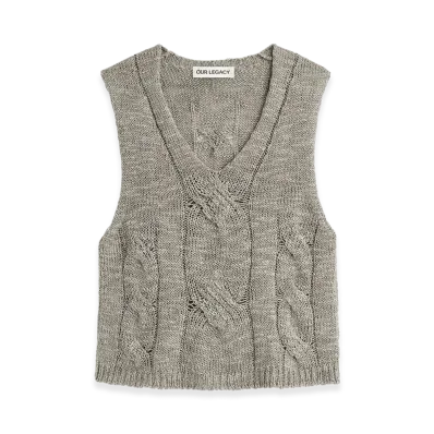 OUR LEGACY Link Vest "Tin Shifting Hemp Silk Cable"