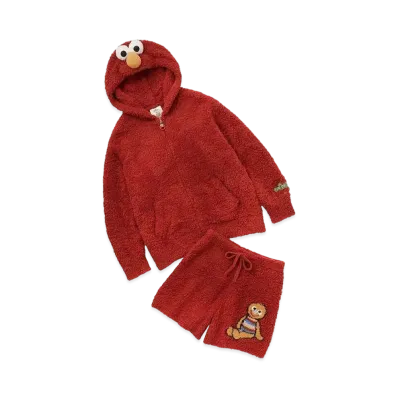 GELATO PIQUE x Sesame Street Elmo Parka & Shorts Set "Red"