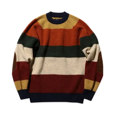 BEAMS Crew Multi Stripe 5G "Multi23F"