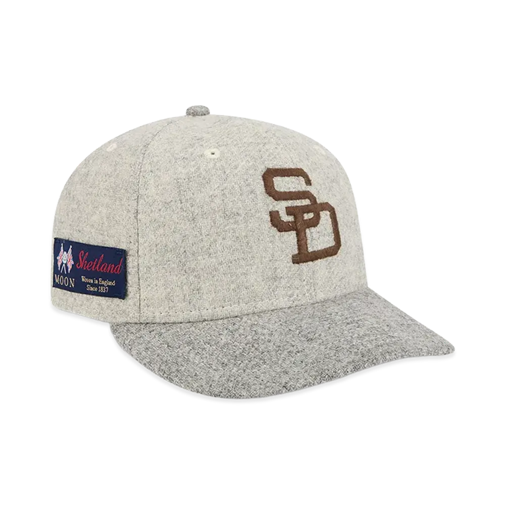 NEW ERA PC 59FIFTY Moon San Diego Padres Cooperstown "Gray"
