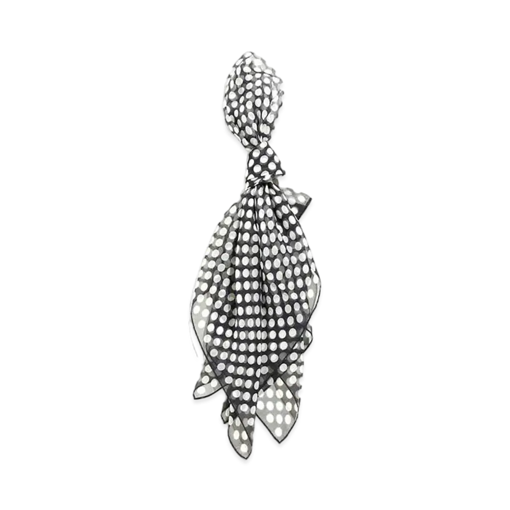 Needles SCARF - SILK CREPE / POLKADOT "Charcoal"