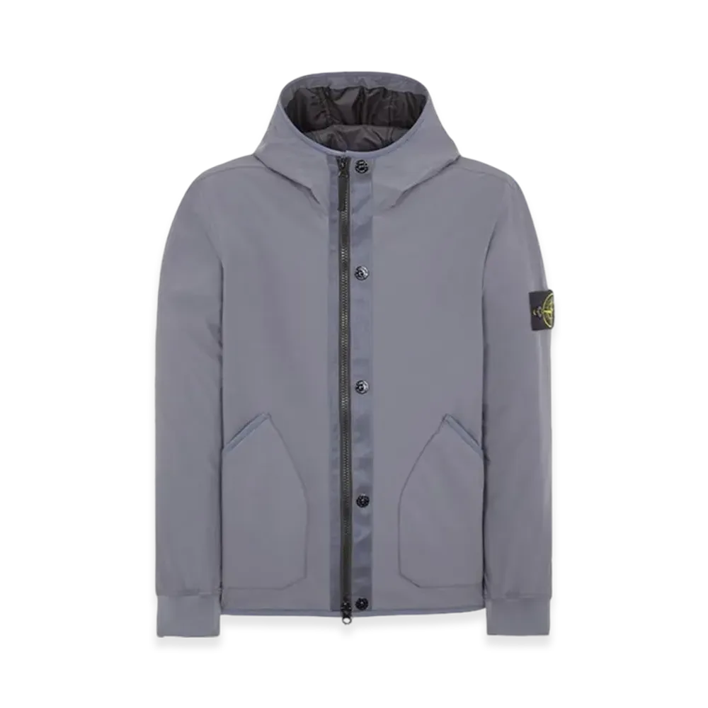 Stone Island 41027 Soft Shell-R E.Dye Pure Insulation Technology Recycled Polyester Primaloft Hooded Blouson - 23FW "Lead"