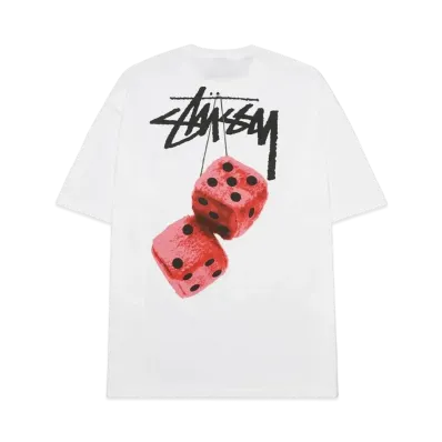 Stussy Fuzzy Dice Tee "White"