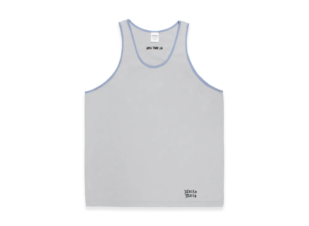 WACKO MARIA Washed Heavy Weight Ringer Tank Top "Gray"