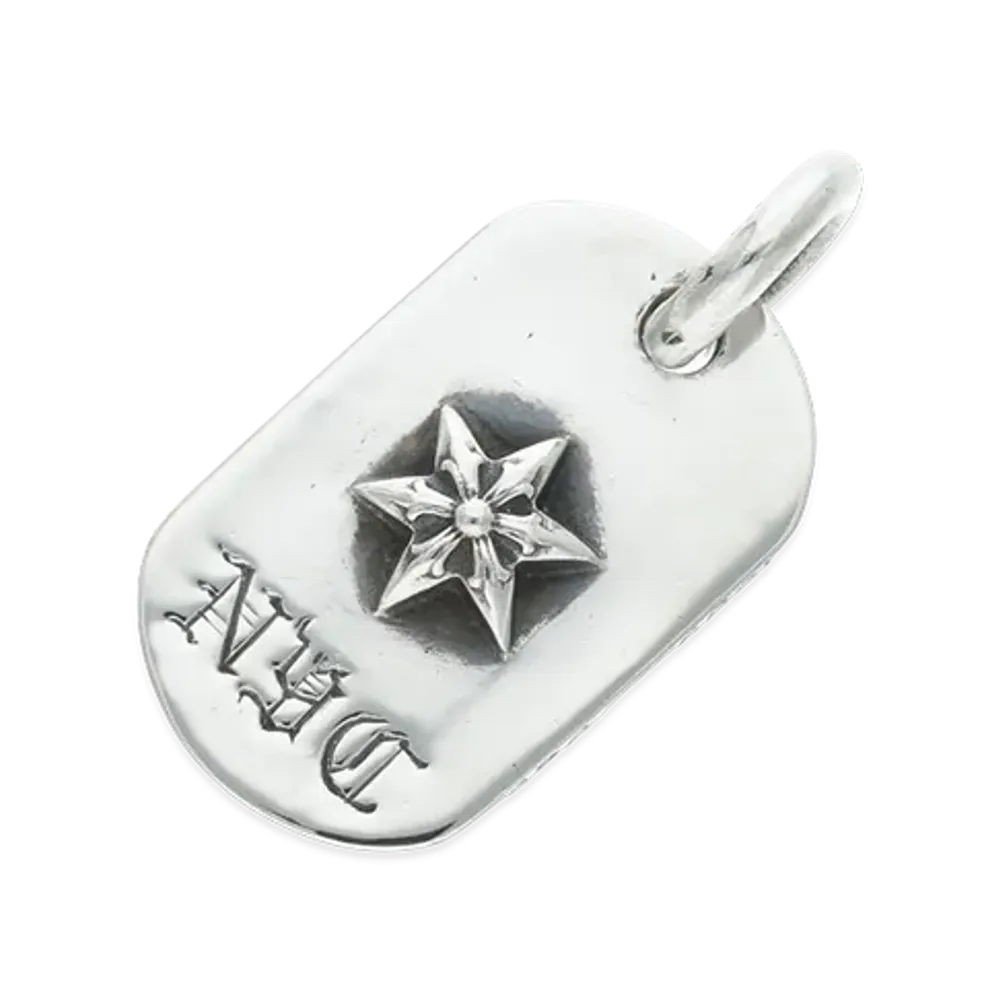 Chrome Hearts Raised Star Dog Tag NYC Exclusive "Silver"