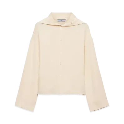 PRADA Women's Silk Broadcloth Shirt "Ivory"