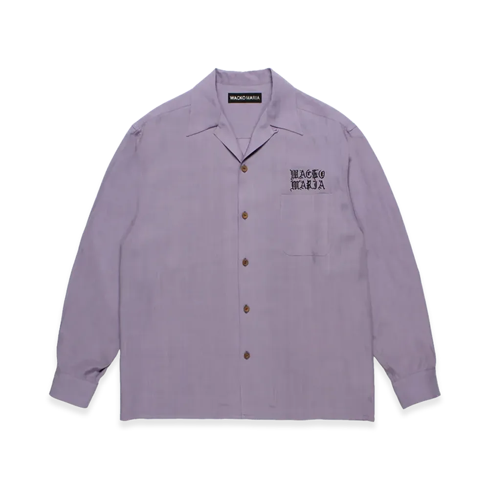 WACKO MARIA 50'S Open Collar Shirt "Purple"