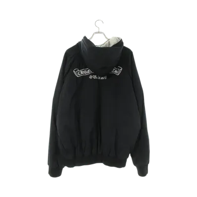 Chrome Hearts Reversible Zip-up Hoodie Blouson with All-Over CH Plus Print "Black/Grey"