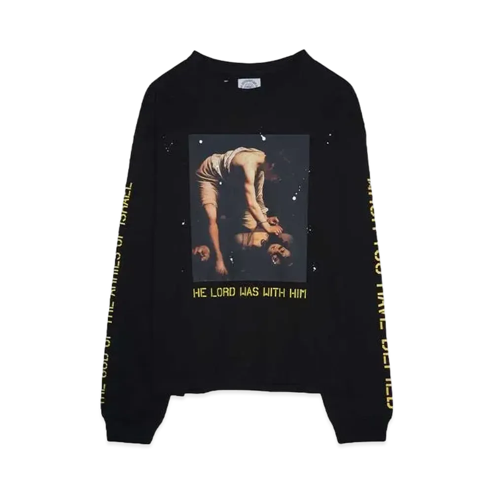 SOMEIT DAVID LS VINTAGE TEE "BLACK"