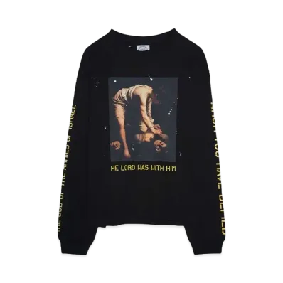 SOMEIT DAVID LS VINTAGE TEE "BLACK"