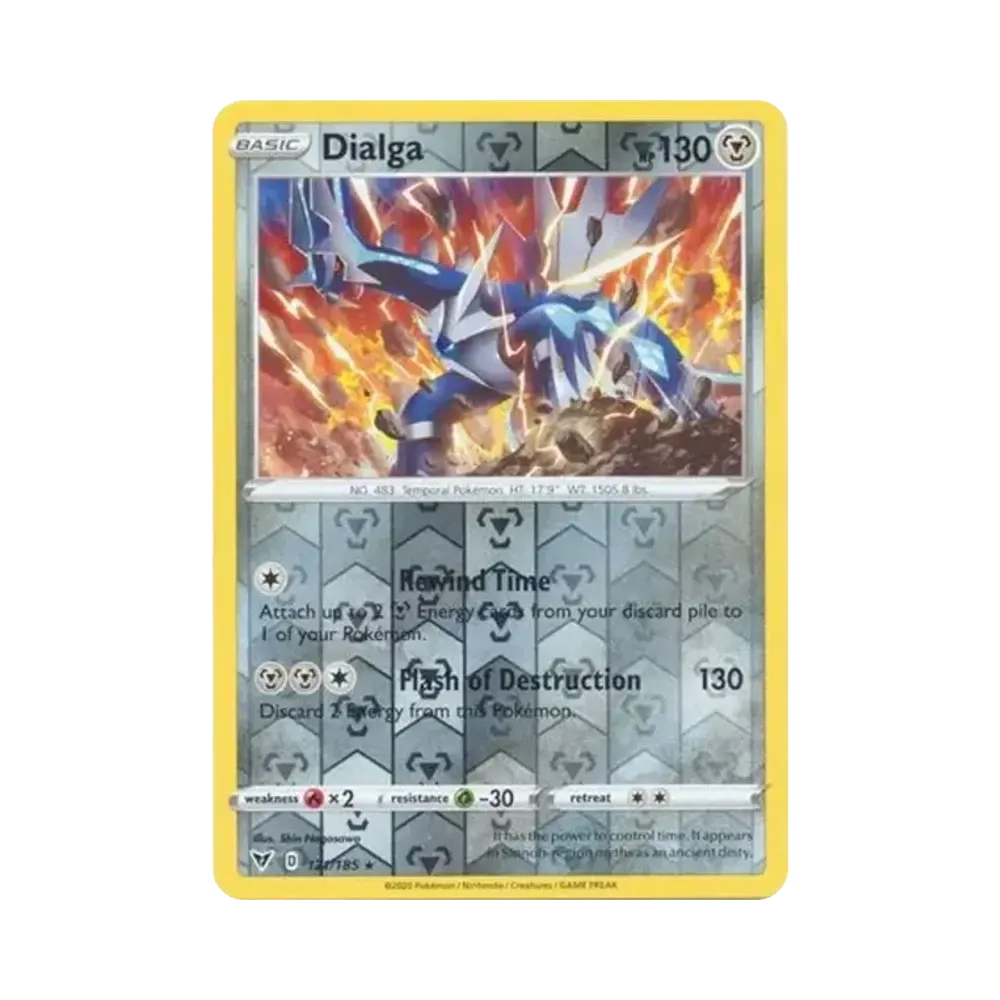 ディアルガ R :リバースホロ [121/185]【英語版】(ソード&シールド「ビビットボルテージ」)
