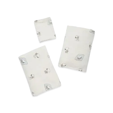GELATO PIQUE x PEANUTS Snoopy x Bear All-Over Print 3-Piece Set (Single) "Off White"