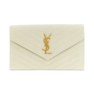 Saint Laurent Women's Monogramme Crossbody Bag "White"