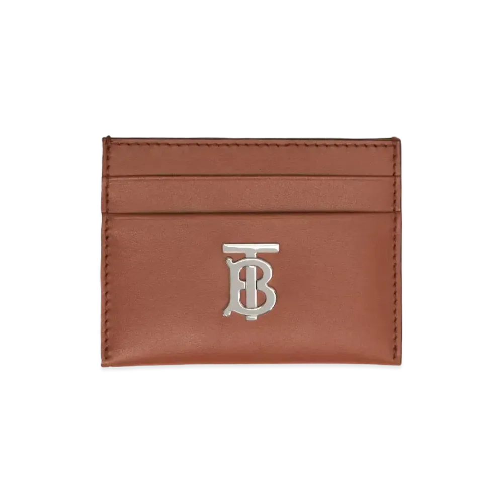 Burberry Leather TB Card Case "Malt Brown"