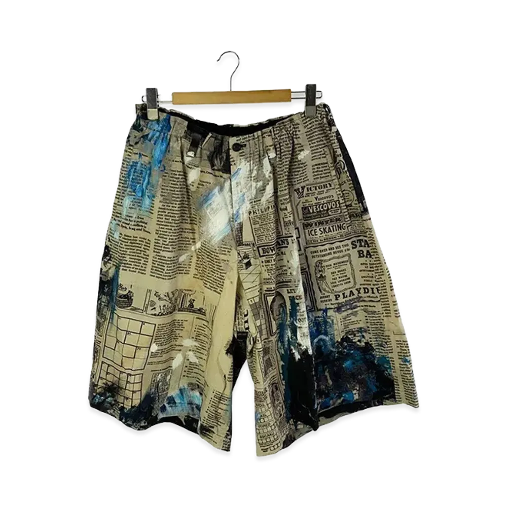 Yohji Yamamoto POUR HOMME O-Newspaper Asakura Pant "Multi"