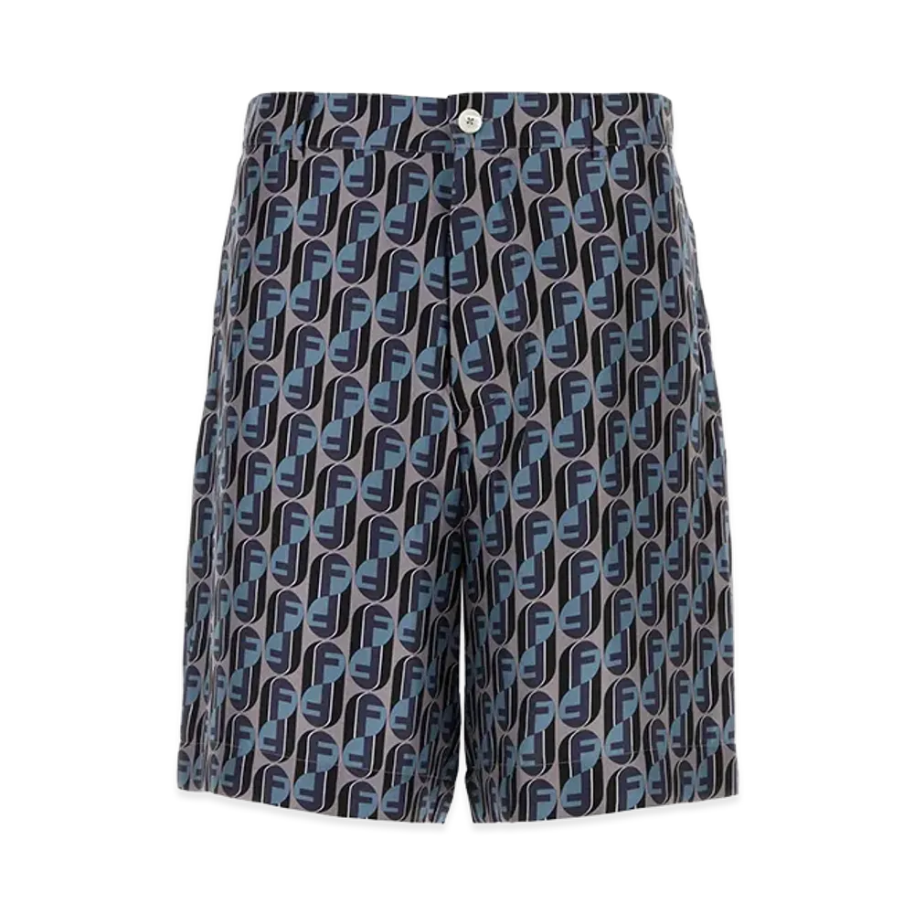 FENDI Silk Bermuda Shorts "Multicolor"