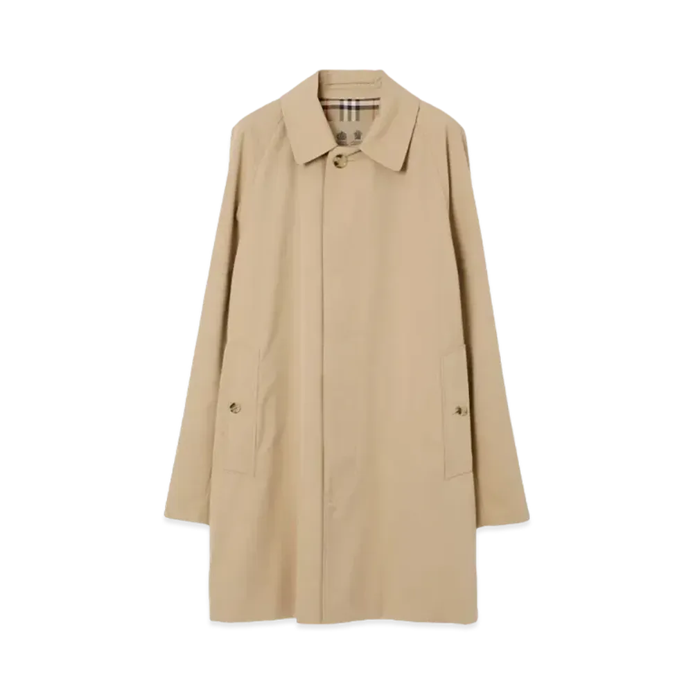 Burberry Men's Short Camden Heritage Car Coat "Honey"