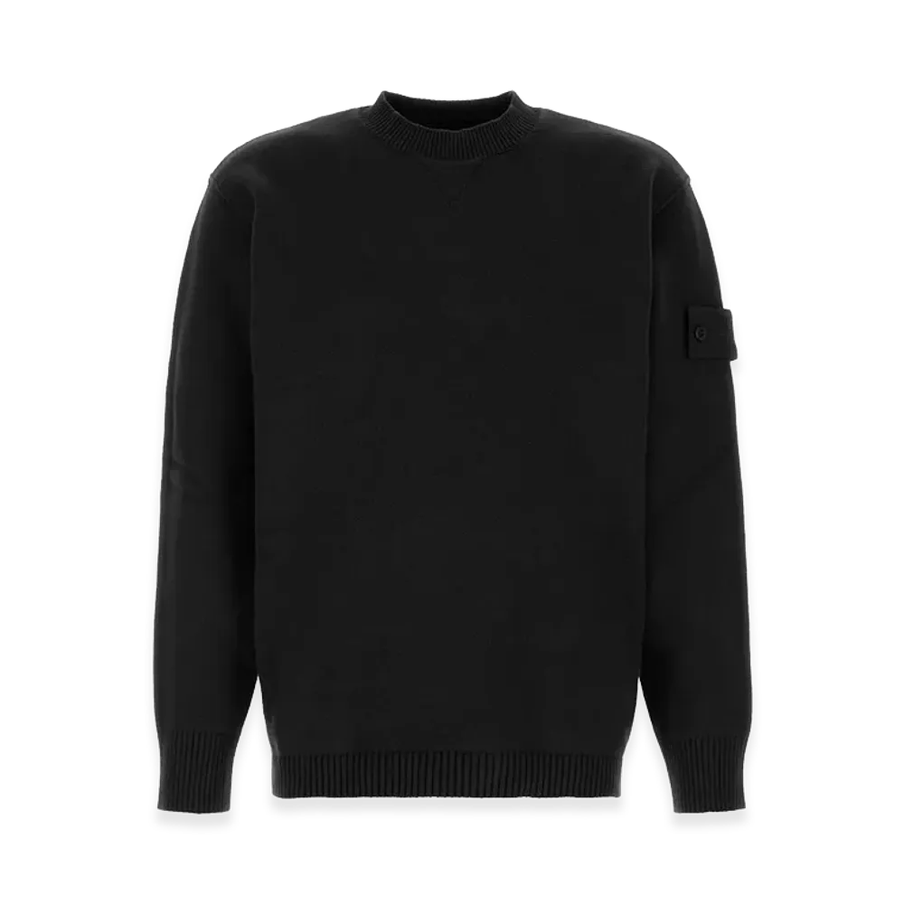 Stone Island Stretch Cotton Sweater "Black"