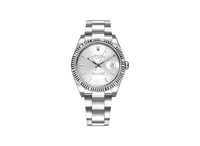 ROLEX Oyster Perpetual Date "Silver/Stainless Steel/White Gold"