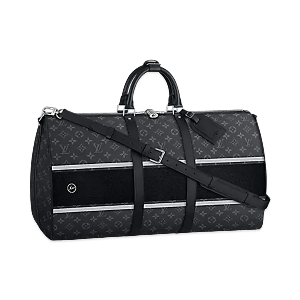 Fragment x Louis Vuitton Keepall Bandouliere 55 Monogram Eclipse "Noir"