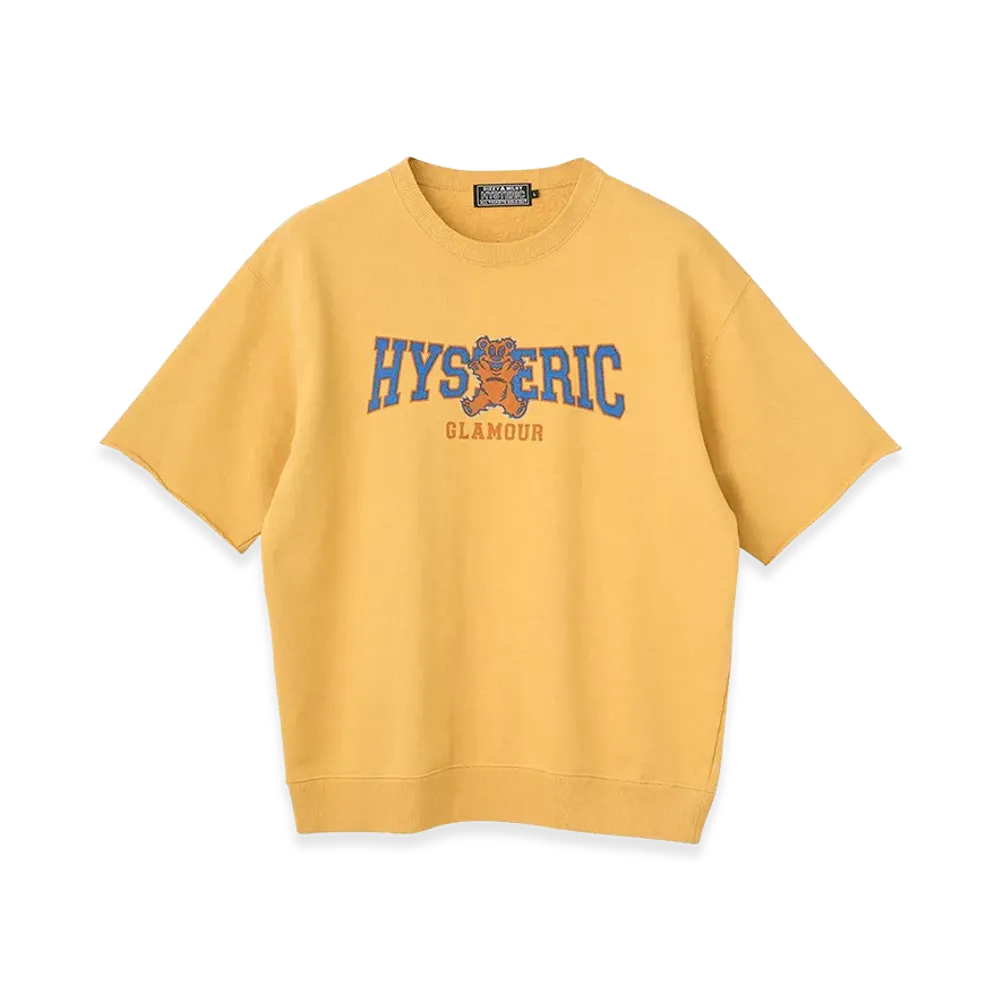 HYSTERIC GLAMOUR Firebear College Sweatshirts "Yellow"