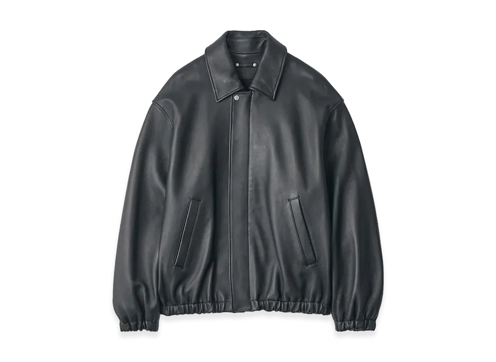 ssstein Sheep Leather Zip Short Jacket "Black"