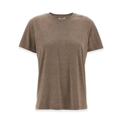 AURALEE Women's Seamless Crewneck T-Shirt "Top Brown"