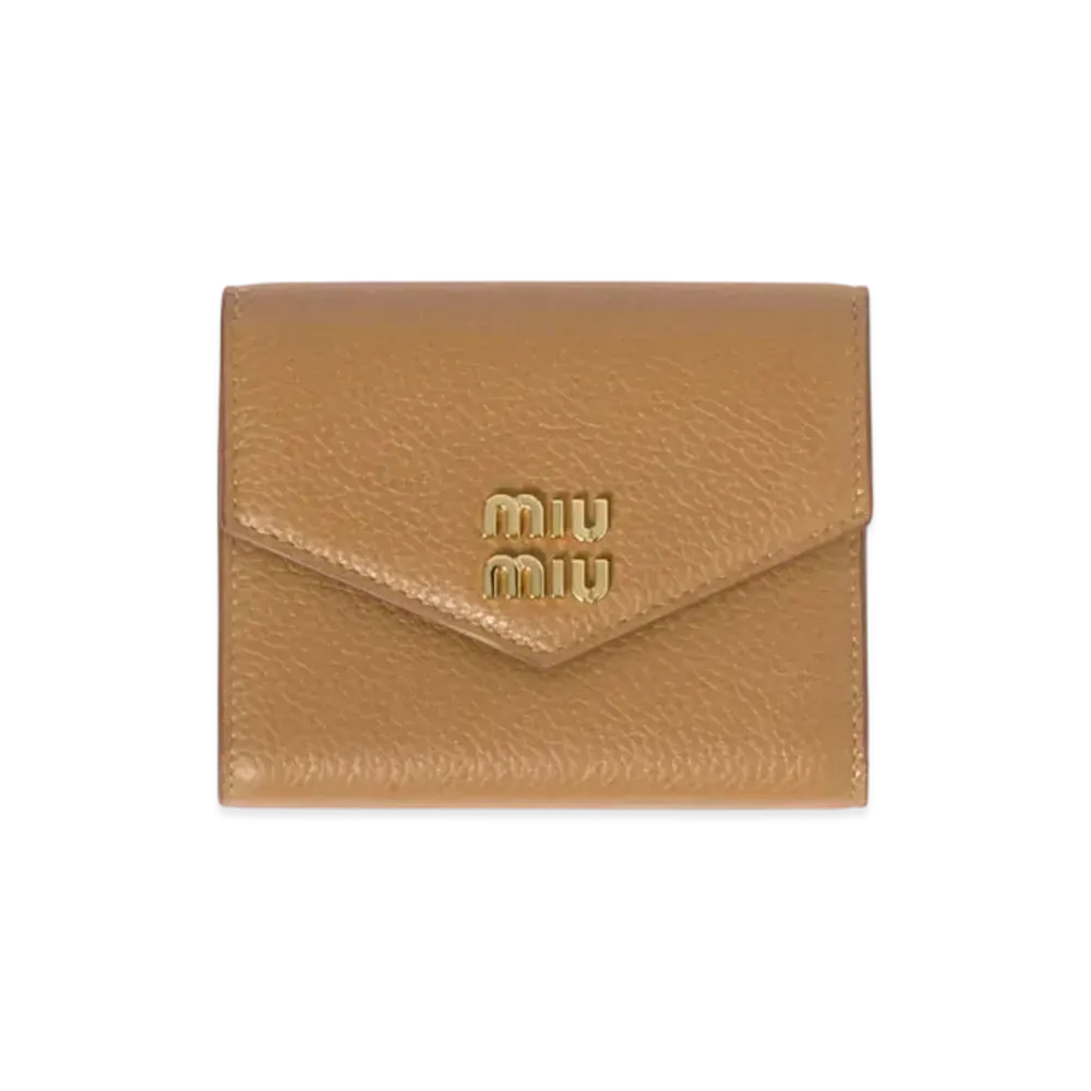 MIUMIU Small Leather Wallet "Camel"