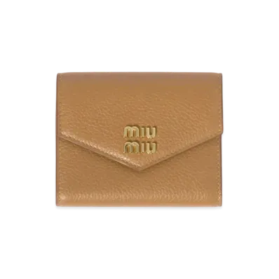 MIUMIU Small Leather Wallet "Camel"