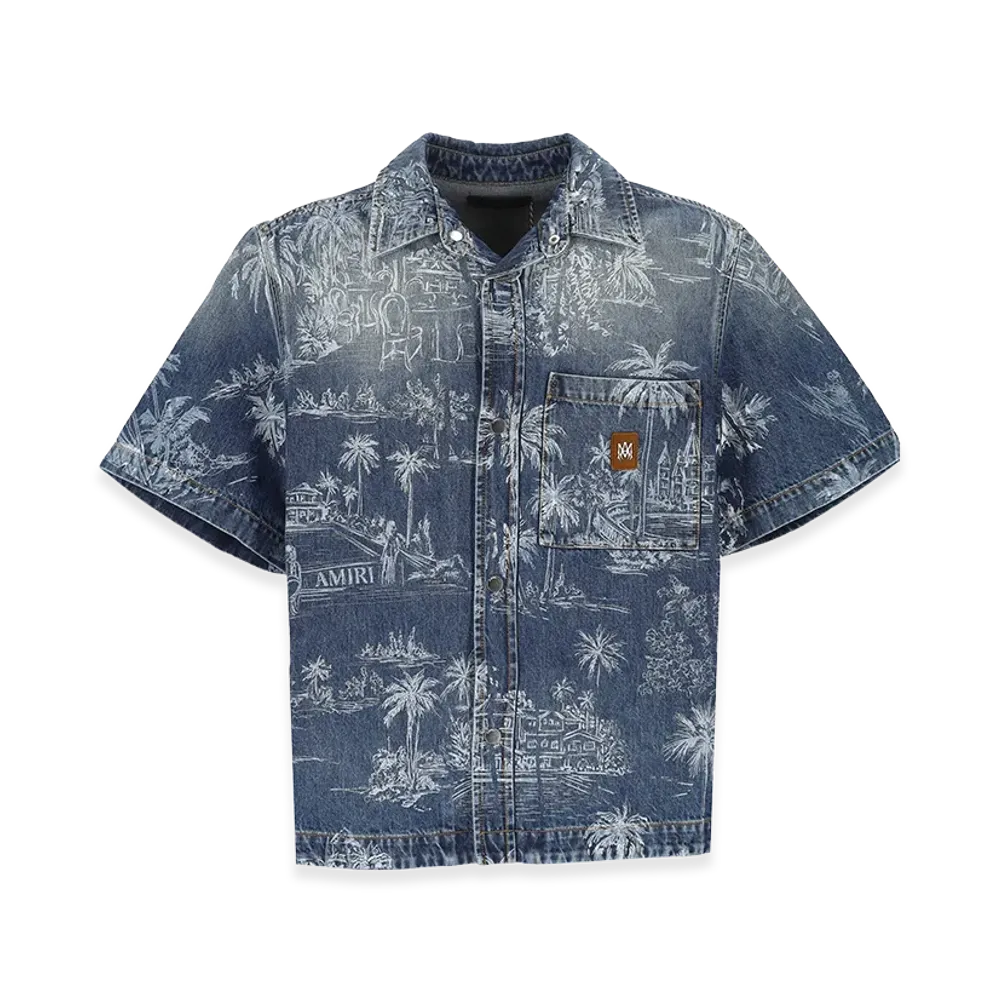 AMIRI Short Sleeve Shirts "Indigo"