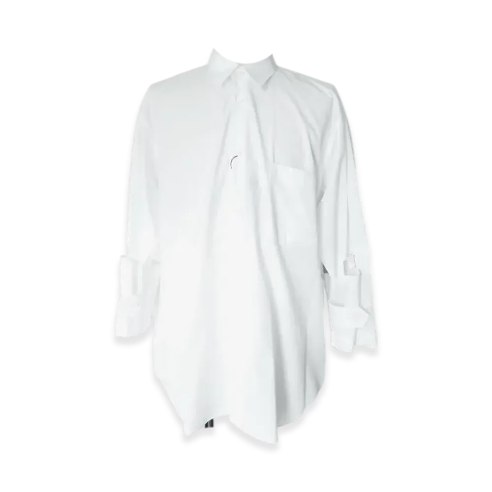 BLACK COMME des GARCONS Cotton Broadcloth Shirt "White"