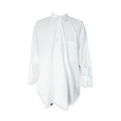 BLACK COMME des GARCONS Cotton Broadcloth Shirt "White"