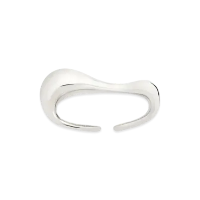Courreges 3-Finger Liquid Metal Ring "Silver"