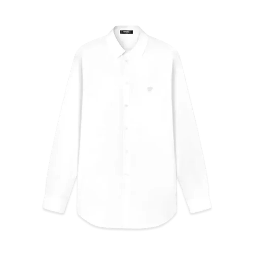 Versace Embroidered Medusa Shirt "White"