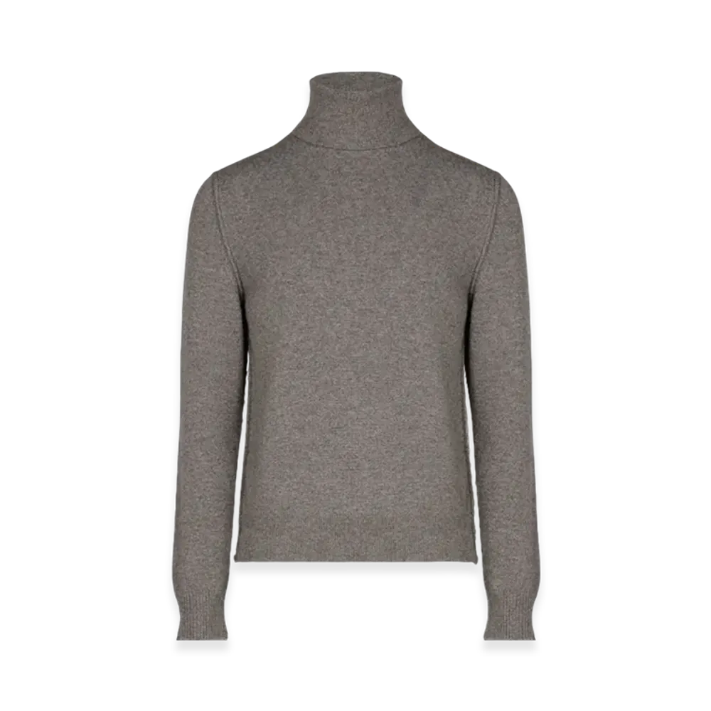 Maison Margiela Women's Eco Cashmere High-Neck Sweater "Grey"